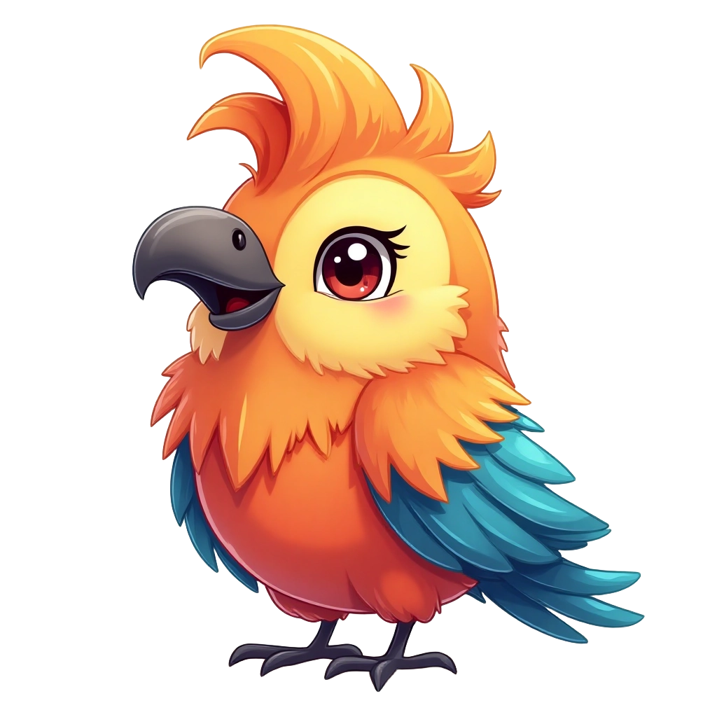 Colorful Cartoon Bird